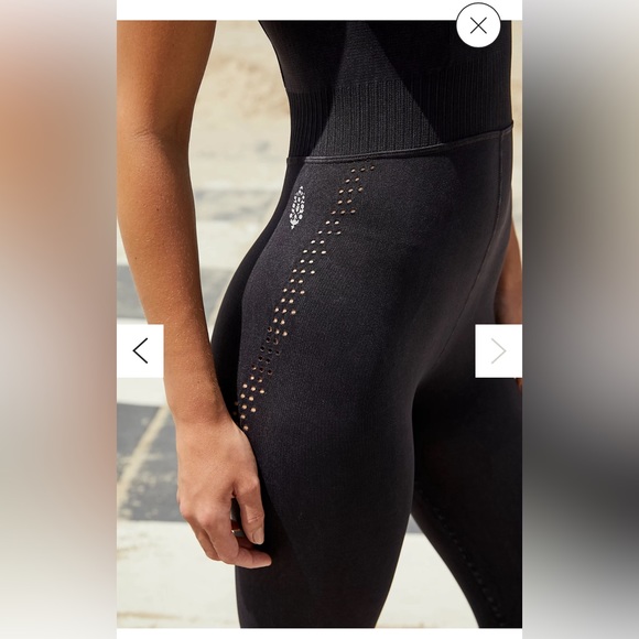 NWOT Free People Good Karma Onesie in Washed Black Women’s Size M/L - Picture 6 of 14